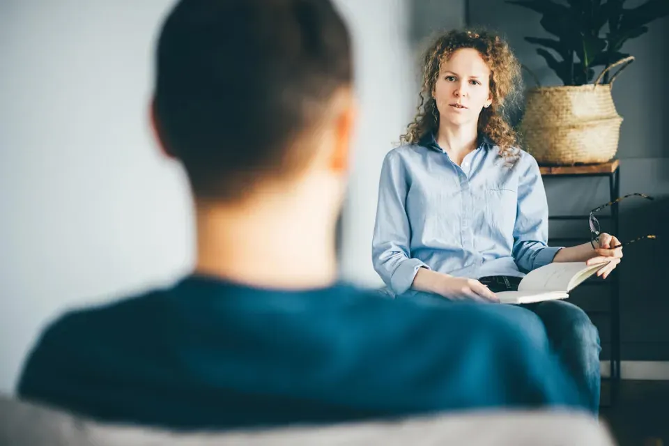 社会工作者 Counseling with Client in Office